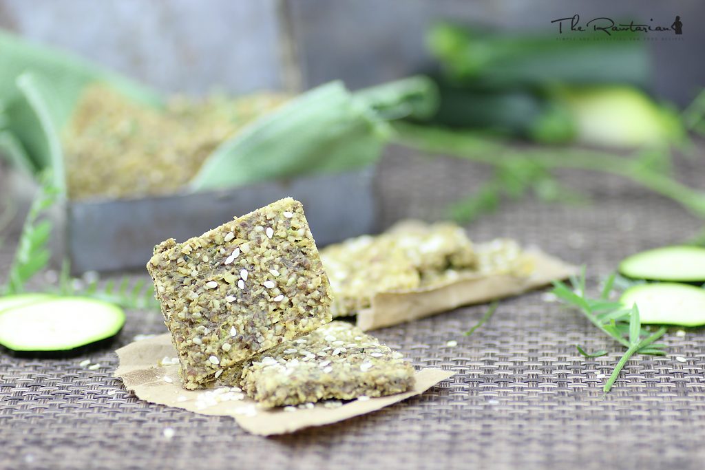 Raw cracker recipe Buttery walnut zucchini crackers The Rawtarian