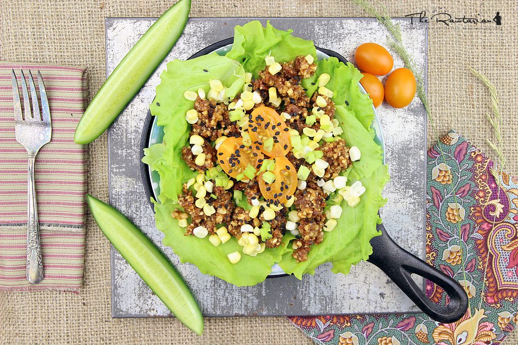 Raw Taco Meat Skillet Salad