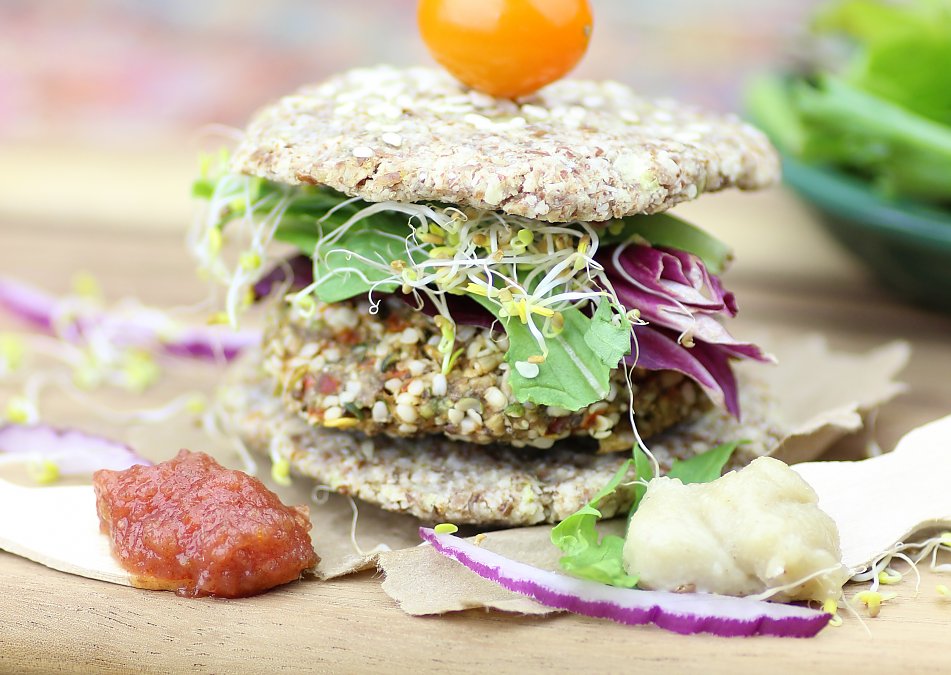 Raw veggie burger recipe The Rawtarian