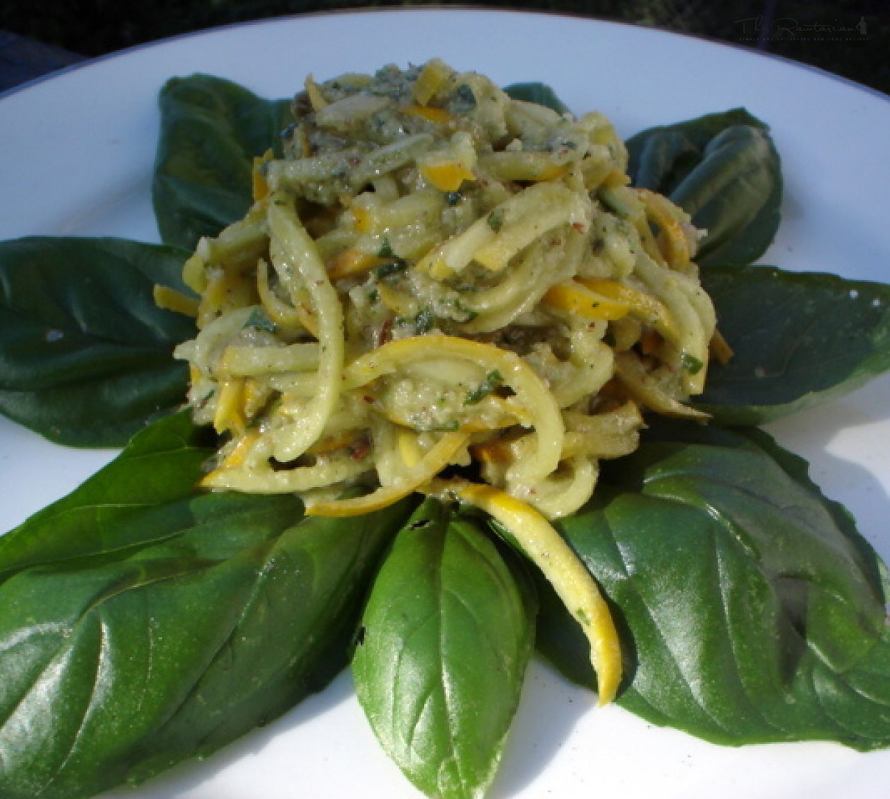Pasta Pesto (Pasta with Pesto Sauce) | The Rawtarian