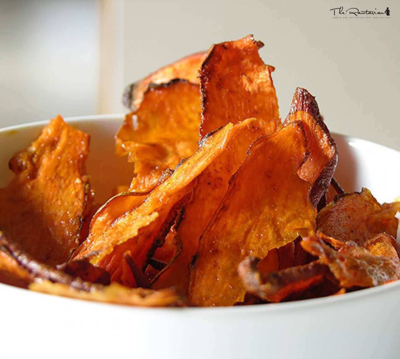 Spicy Yam Chips | The Rawtarian