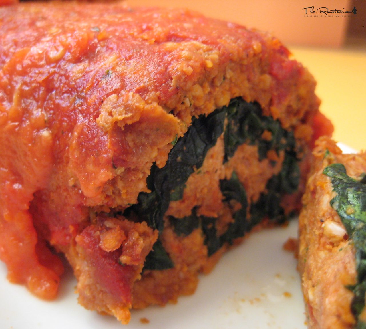 SpinachStuffed Meatloaf The Rawtarian