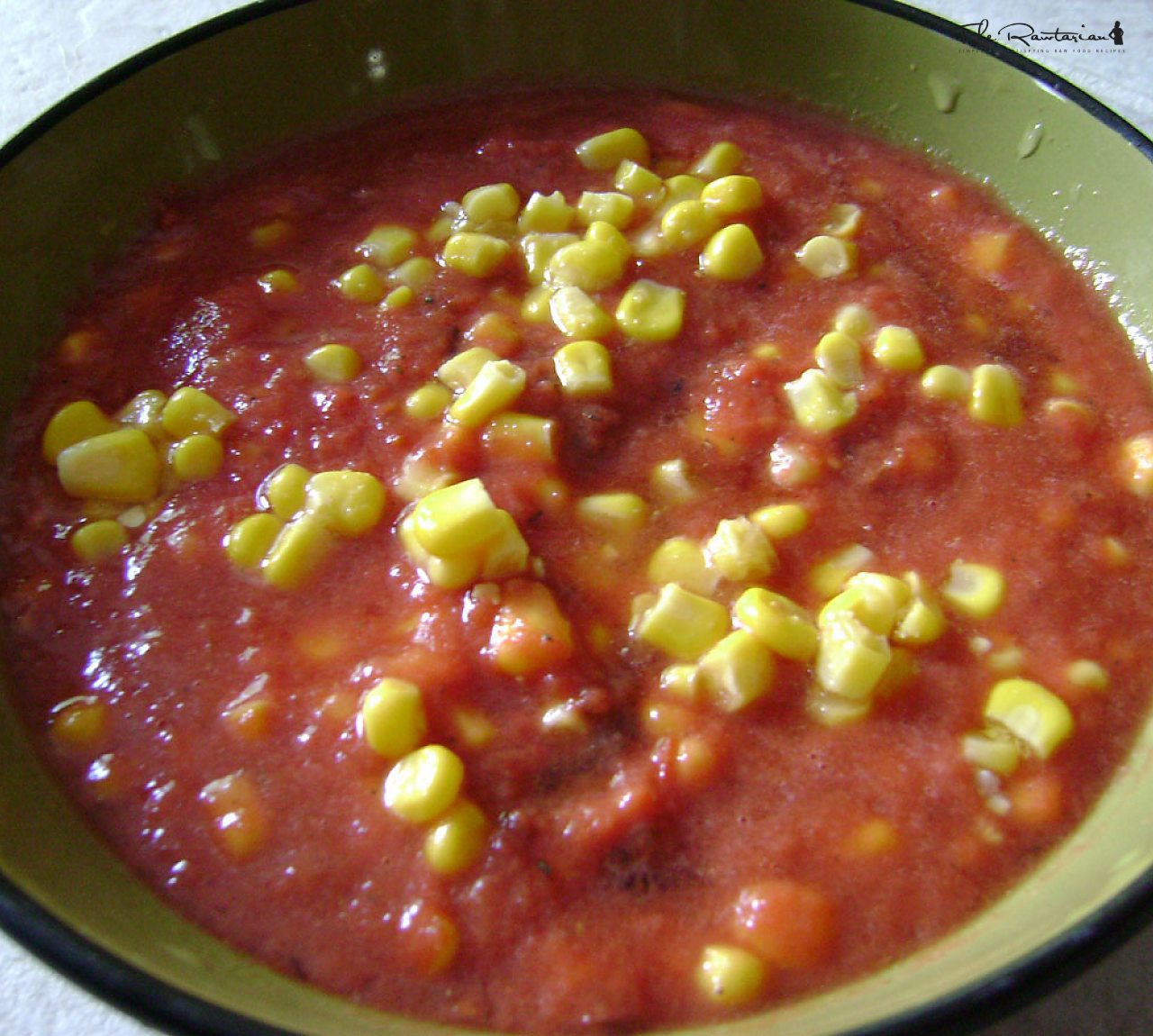 tomato and corn bisque | The Rawtarian