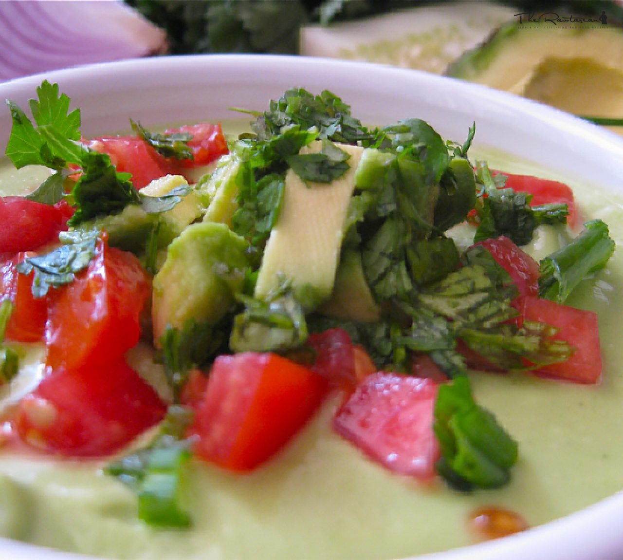 Vegan Avocado Gazpacho | The Rawtarian