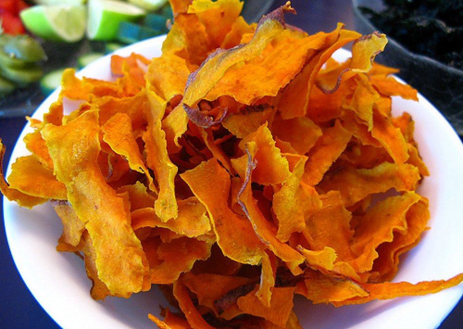 Golden Kumara Chips The Rawtarian
